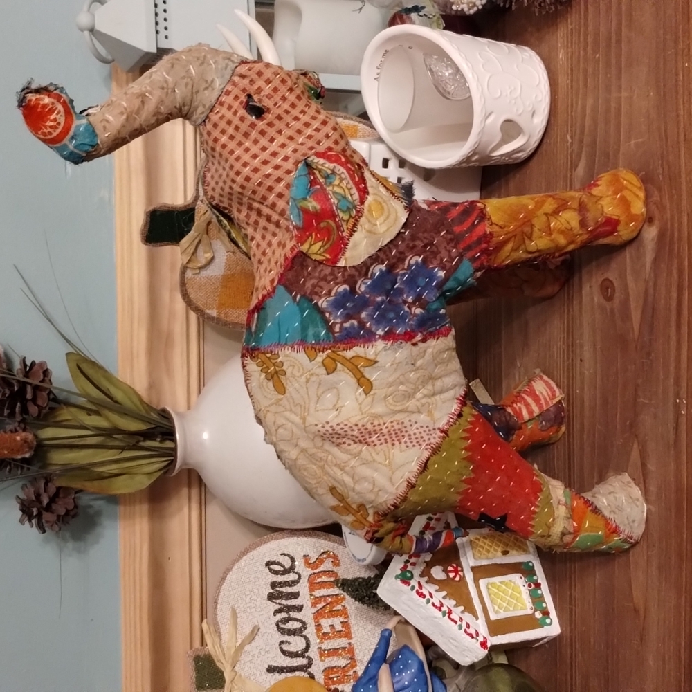 Handmade Mixed pattern elephant decor 🐘
